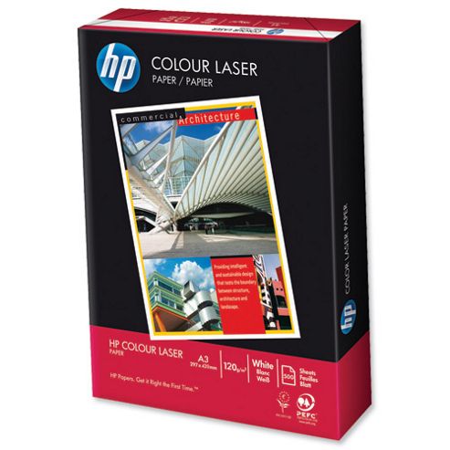 Image of Hewlett Packard [hp] Colour Laser Paper Smooth 120gsm A3 White Ref Hcl1030 [250 Sheets]