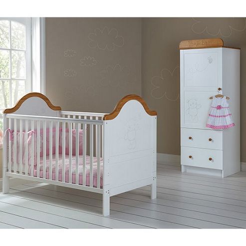 Image of Obaby B Is For Bear Single Wardrobe, Cot Bed Room Set