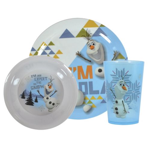 Image of Disney Frozen Olaf Melamine Dinner Set, 3-piece
