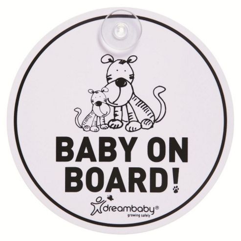 Image of Dreambaby Round Baby On Board Sign Tigers