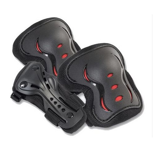 Image of Sfr Essential Knee, Wrist And Elbow Triple Pad Set - Black Small