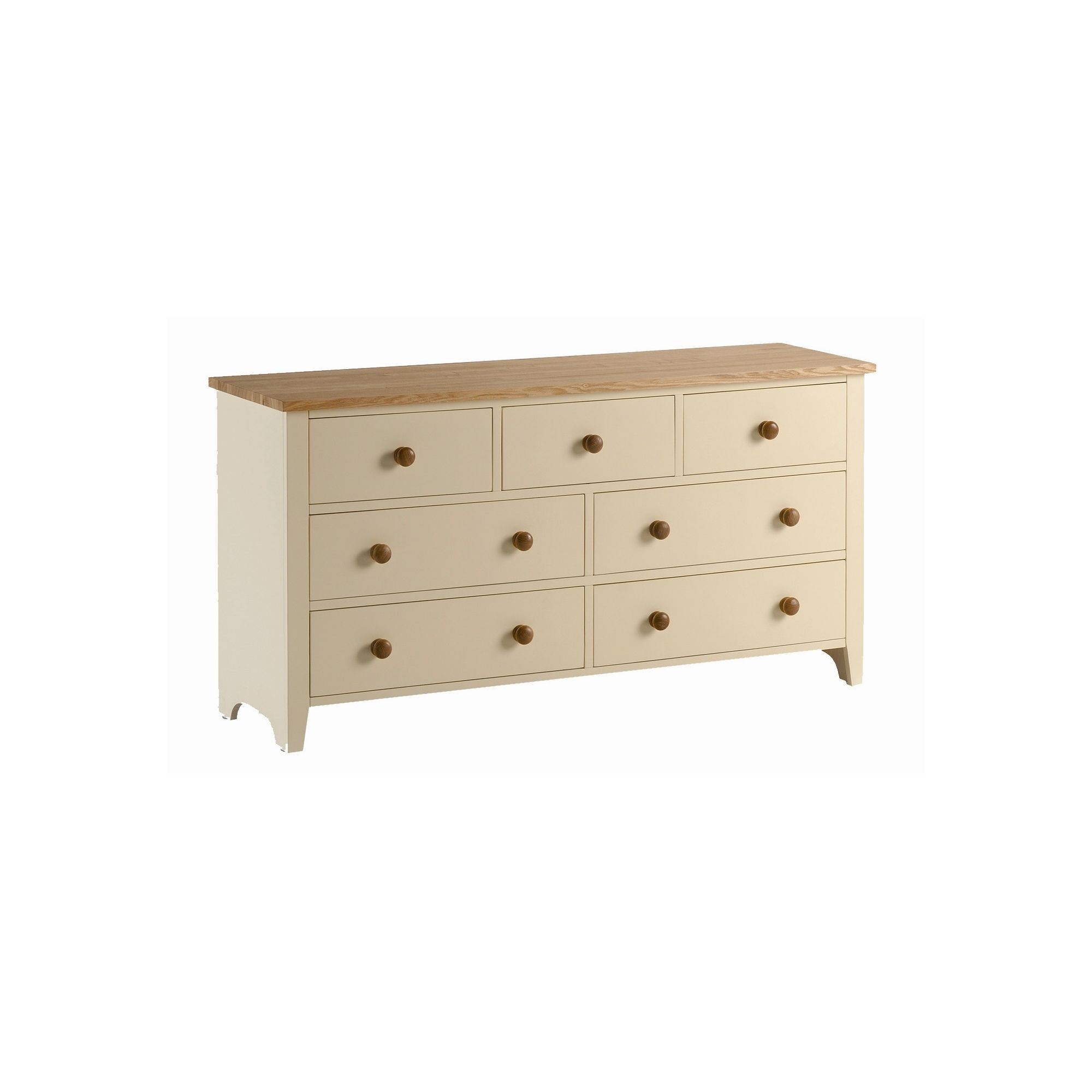 Kelburn Furniture Fanshawe Painted 3 Over 4 Chest in Ivory at Tesco Direct