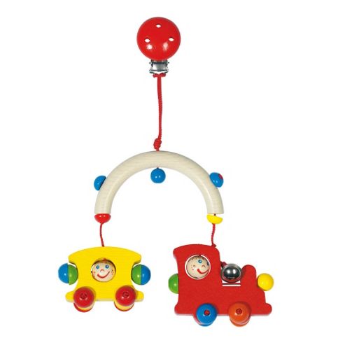 Image of Heimess 762560 Wooden Mini Trapeze Clip On Mobile (train)