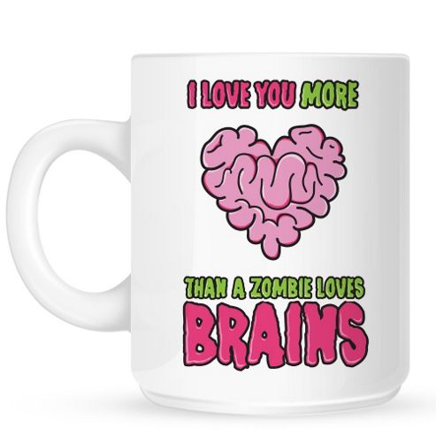 Image of I Love You More Than A Zombie Loves Brains 10oz Ceramic Mug