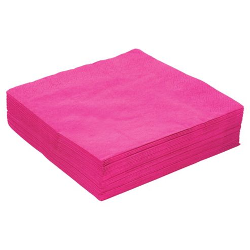 Image of Tesco Pink Napkins, 33cm, 50 Pack