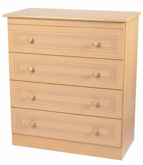 Image of Welcome Furniture Corrib 4 Drawer Chest - Light Oak