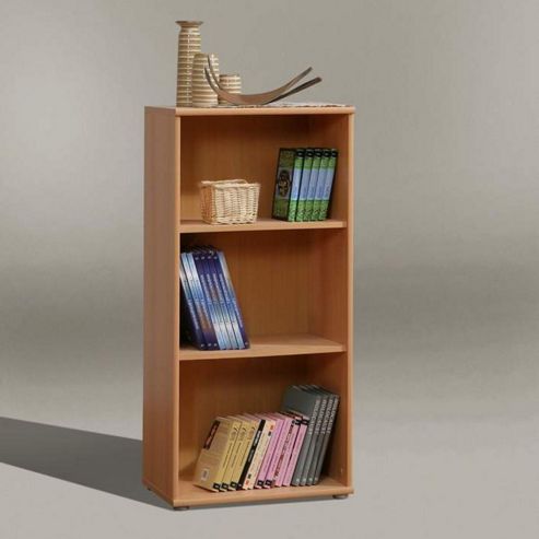 Image of Amos Mann Furniture Tempra Beech Short Bookcase - Narrow