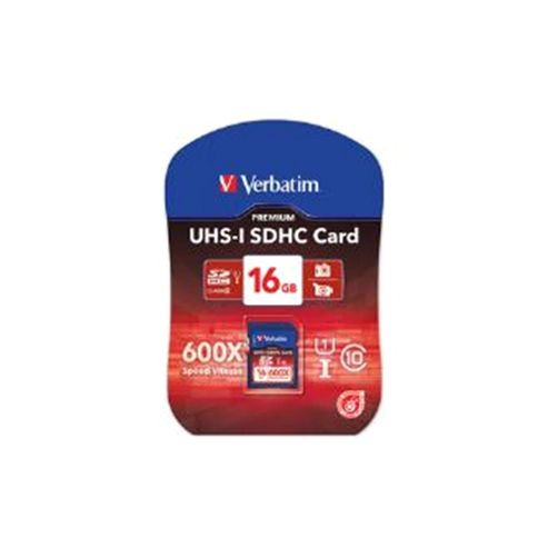 Image of Verbatim 16gb Secure Digital Uhs-i Sdhc Card - Class 10