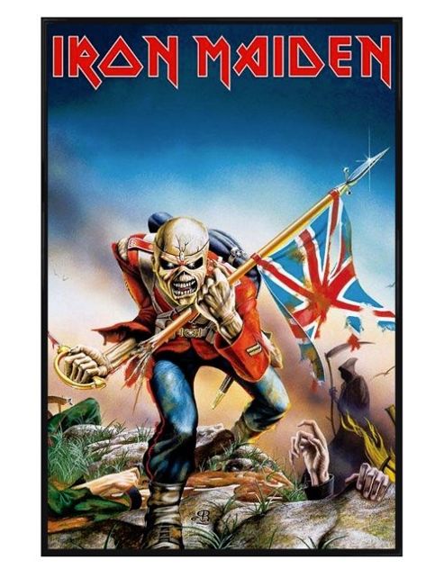 Image of Gloss Black Framed Iron Maiden Trooper Poster