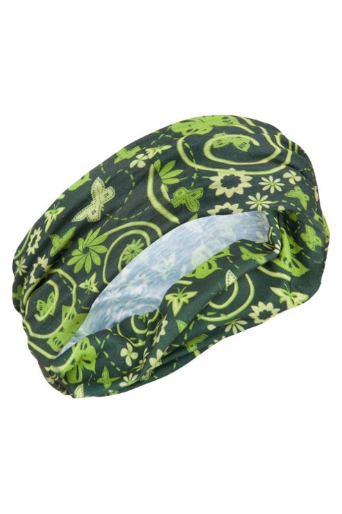 Image of Patterned Head Tube Mens Womens Unisex Neck Warmer Scarf Balaclava Head Tube - Green