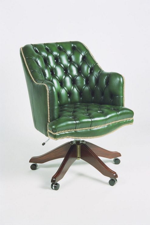 Image of Curzon Gallery Collection Deans High-back Chair With Foam Interior - Green