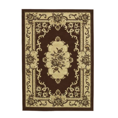 Image of Oriental Carpets & Rugs Marakesh Brown Rug - 150cm L X 80cm W