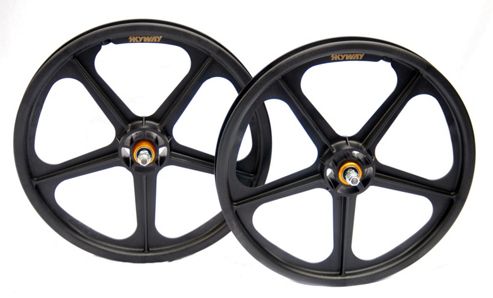 Image of Skyway Tuff Ii Graphite 20" Bmx Wheelset