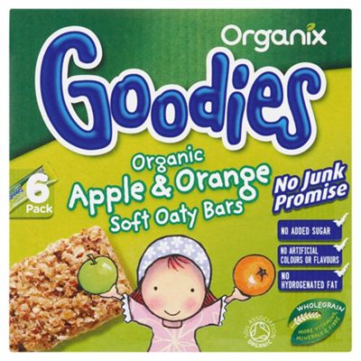 Organix 12 Month Apple & Orange Fruit & Cereal Bar 6X30g