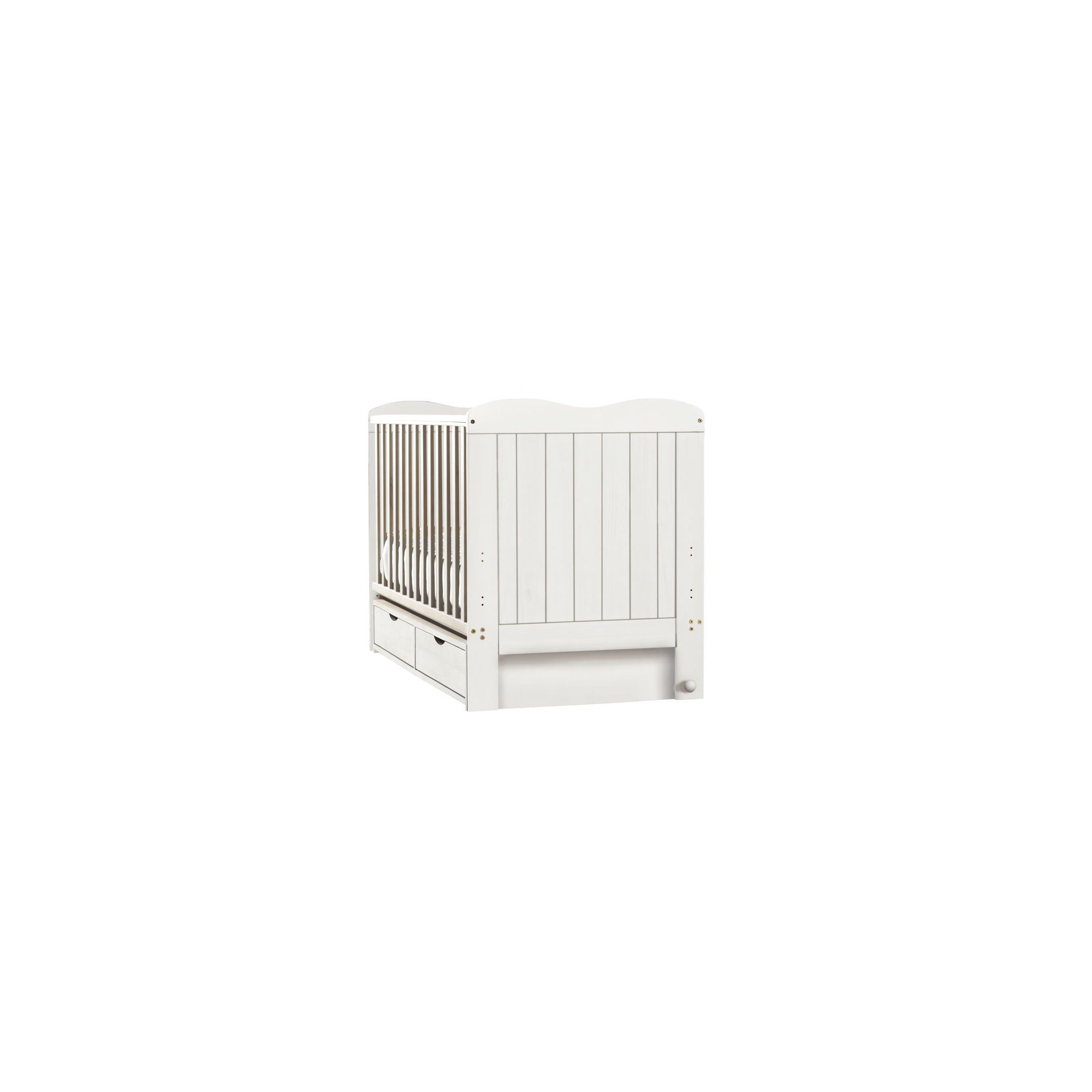 Saplings Glideaway Cot Bed - White at Tescos Direct