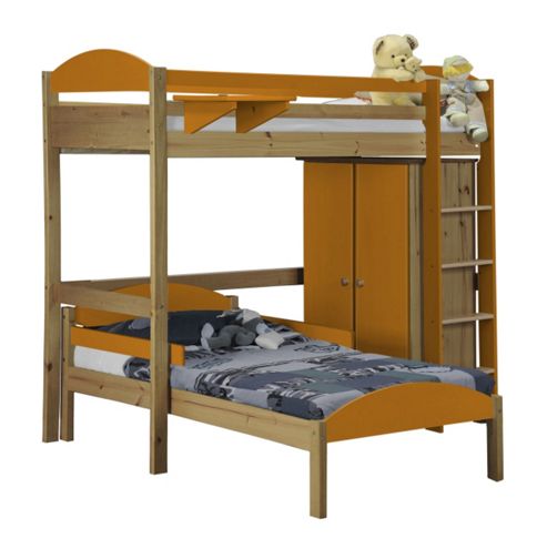 Image of Maximus L Shape High Sleeper Set 1 Antique With Orange Details