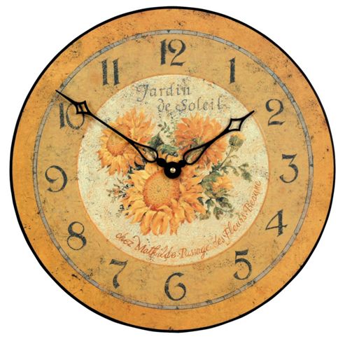 Image of Roger Lascelles Clocks French Sunflower Wall Clock