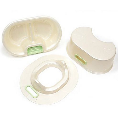 Image of Baby - Wash + Toilet Training Set - White / Green