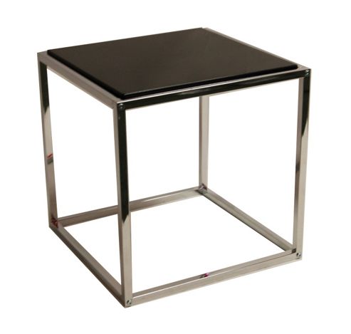 Image of Domino - Stacking Cube Side / End Table - Silver / Black