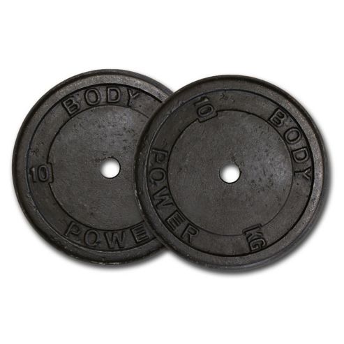 Image of Body Power Cast Iron Standard Discs 10kg (x2)