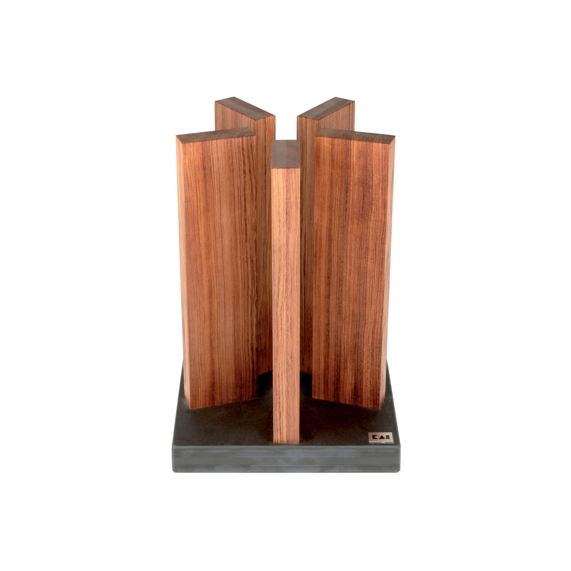 Kai Red Wood Magnetic Knife Block at Tesco Direct