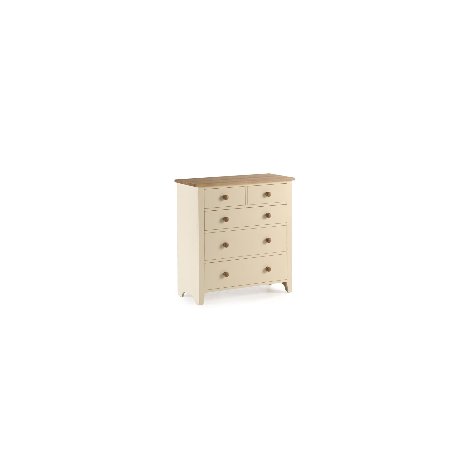 Ametis Camden Painted Pine and Ash Deep Chest in Painted Ivory - 96cm at Tesco Direct