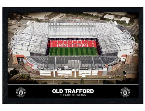Image of Manchester United Football Club Black Wooden Framed Theatre Of Dreams Mufc Poster