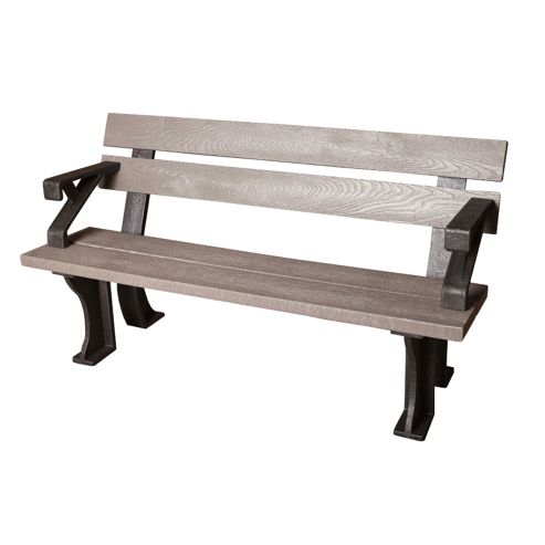 Image of Grey Recycled Plastic Bench
