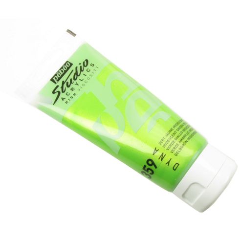 Image of Pebeo Studio Acrylic 100ml - Iridescent Green Yellow