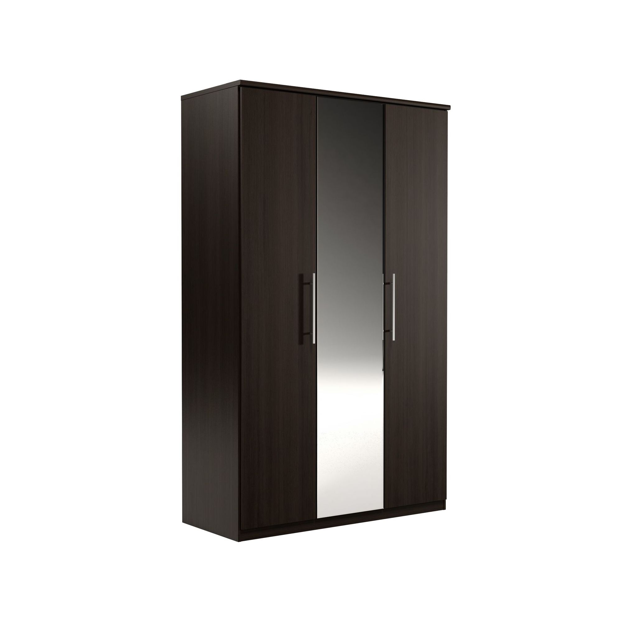 Urbane Designs Prague 3 Door Wardrobe - Espresso at Tesco Direct