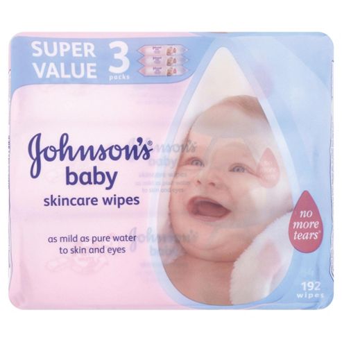 Image of Johnsons Baby Gentle Cleansing Wipes Triple Pack - 168 Wipes