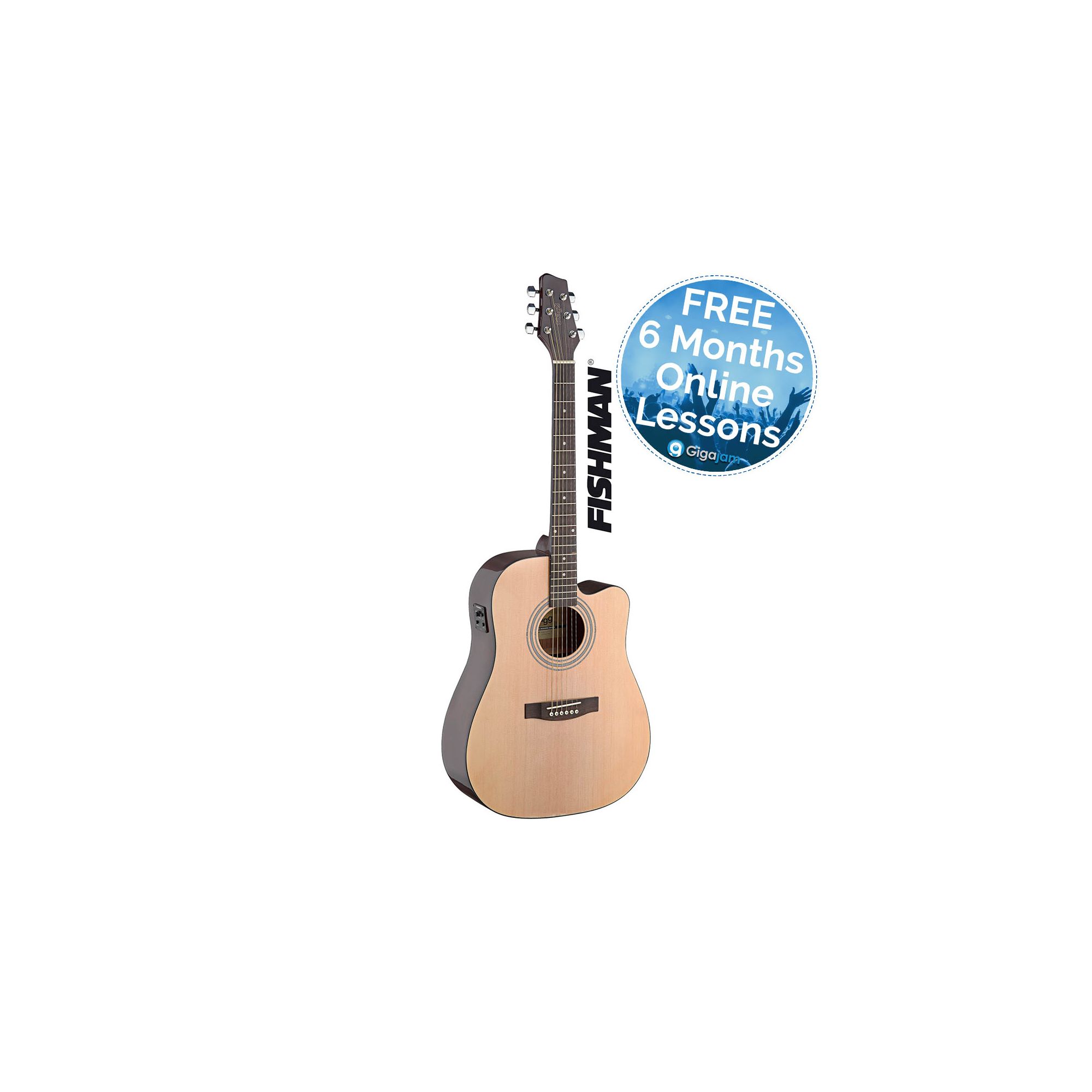 Rocket SA40 Dreadnought Electro Acoustic Cutaway Guitar