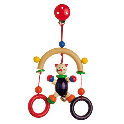 Image of Heimess 766580 Wooden Mini Trapeze Clip On Mobile (cat)