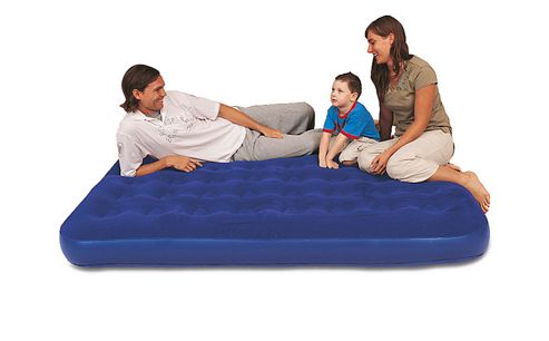 Image of Bestway Comfort Quest Flocked Double Air Bed, Blue