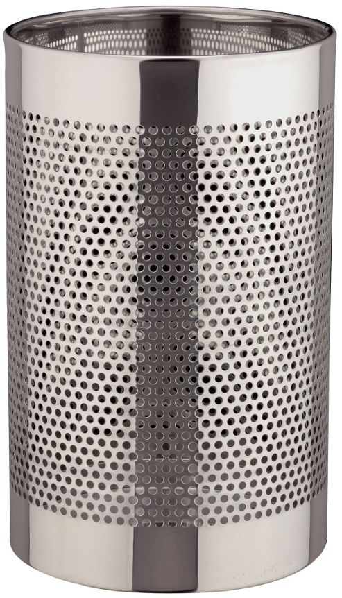 Image of Nicol Dagmar Punched Paper Basket In Chrome