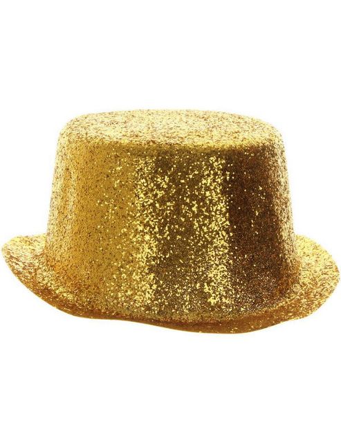 Image of Glitter Gold Toppers Plastic
