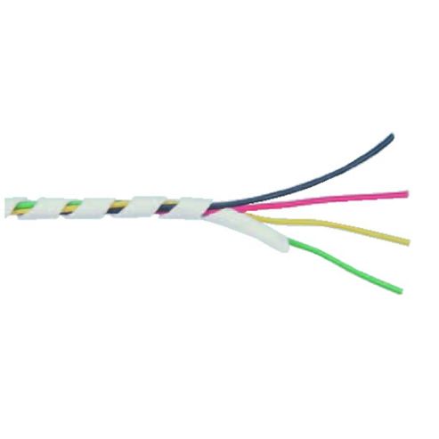 Image of 12mm Cable Lead Plastic Spiral Wrap Binding White 10m