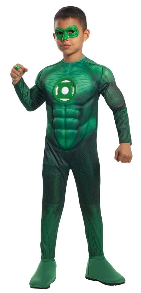 Image of Rubies Fancy Dress Costume - Deluxe Green Lantern - Hal Jordan - Child Small