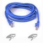 Cable patch CAT5 RJ45 snagless 3m blue