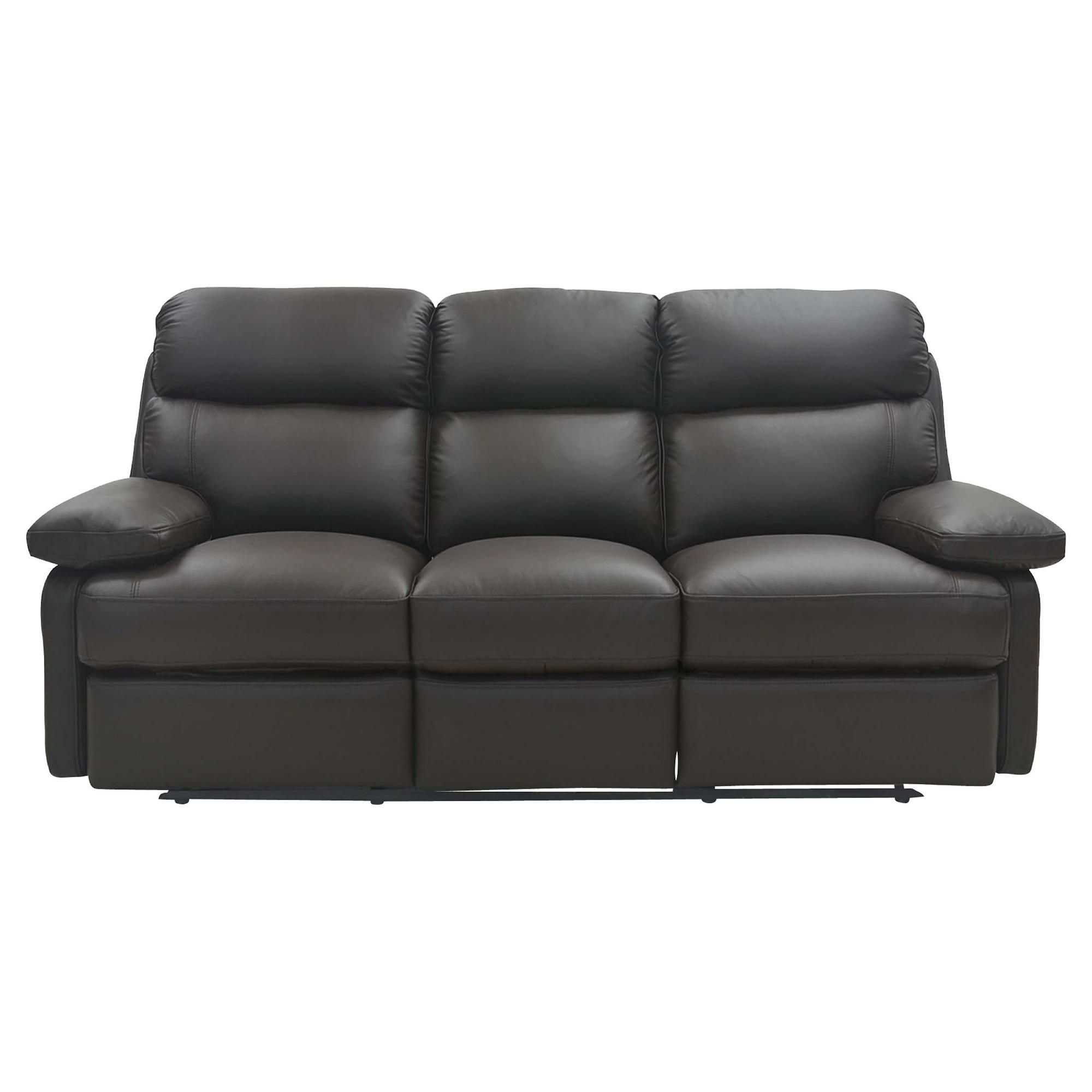 Cordova Leather Large Recliner Sofa Chocolate at Tescos Direct