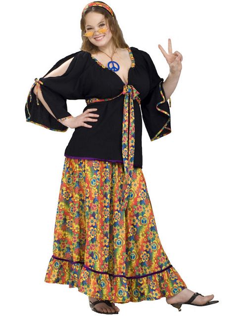 Image of 60s Groovy Mamma Hippie Costume (plus Size)