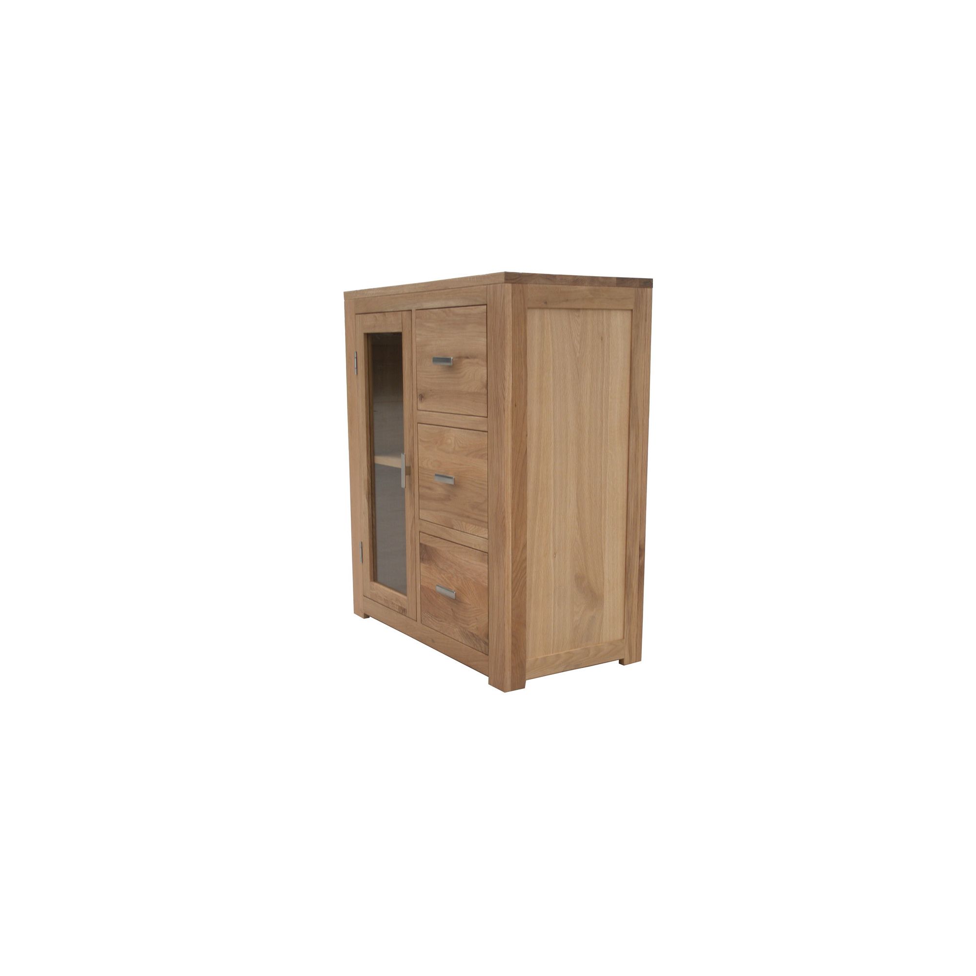 Seahorse Furniture Churchill Oak 2010 Three Drawer Entertainment Unit in Natural Oak at Tesco Direct