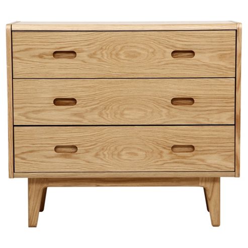 Image of Stockholm 3 Drawer Chest - Solid Oak