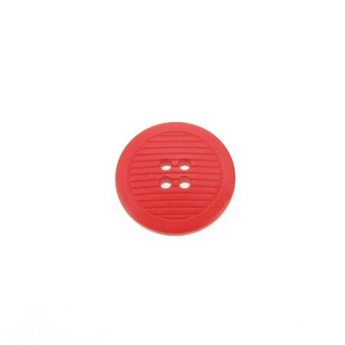 Image of Dill Buttons 25mm Ribbed Red