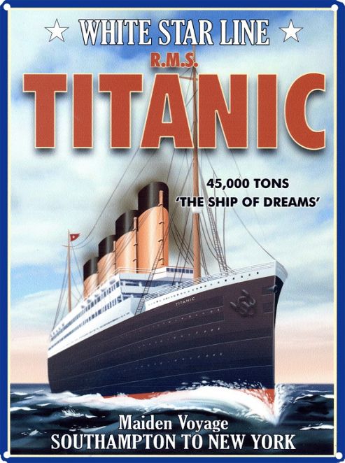 Image of Titanic The Ship Of Dreams Tin Sign
