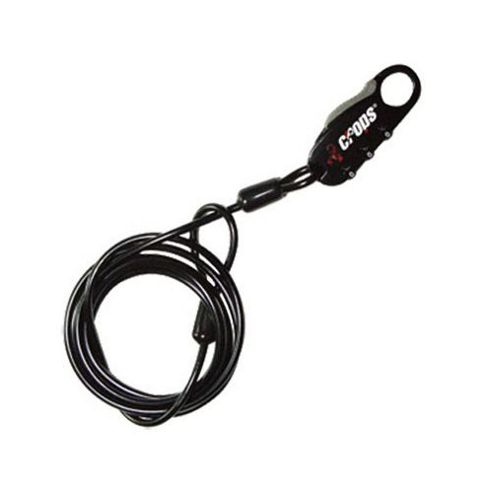 Image of Crops Q Combination Double Loop Cable Lock In Black