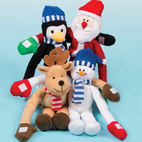 Image of Plush Christmas Pals For Kids Perfect Stocking Filler (pack Of 4)