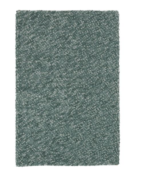 Image of Oriental Carpets & Rugs Pebbles Teal Knotted Rug - 170cm L X 120cm W