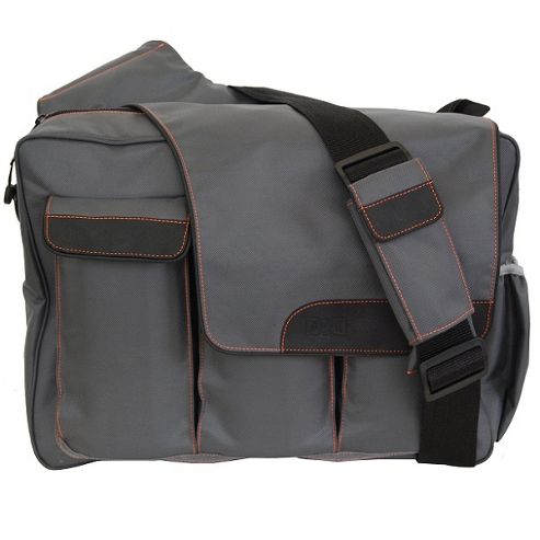 Image of Diaper Dude Flap Messenger Ii Changing Bag Grey