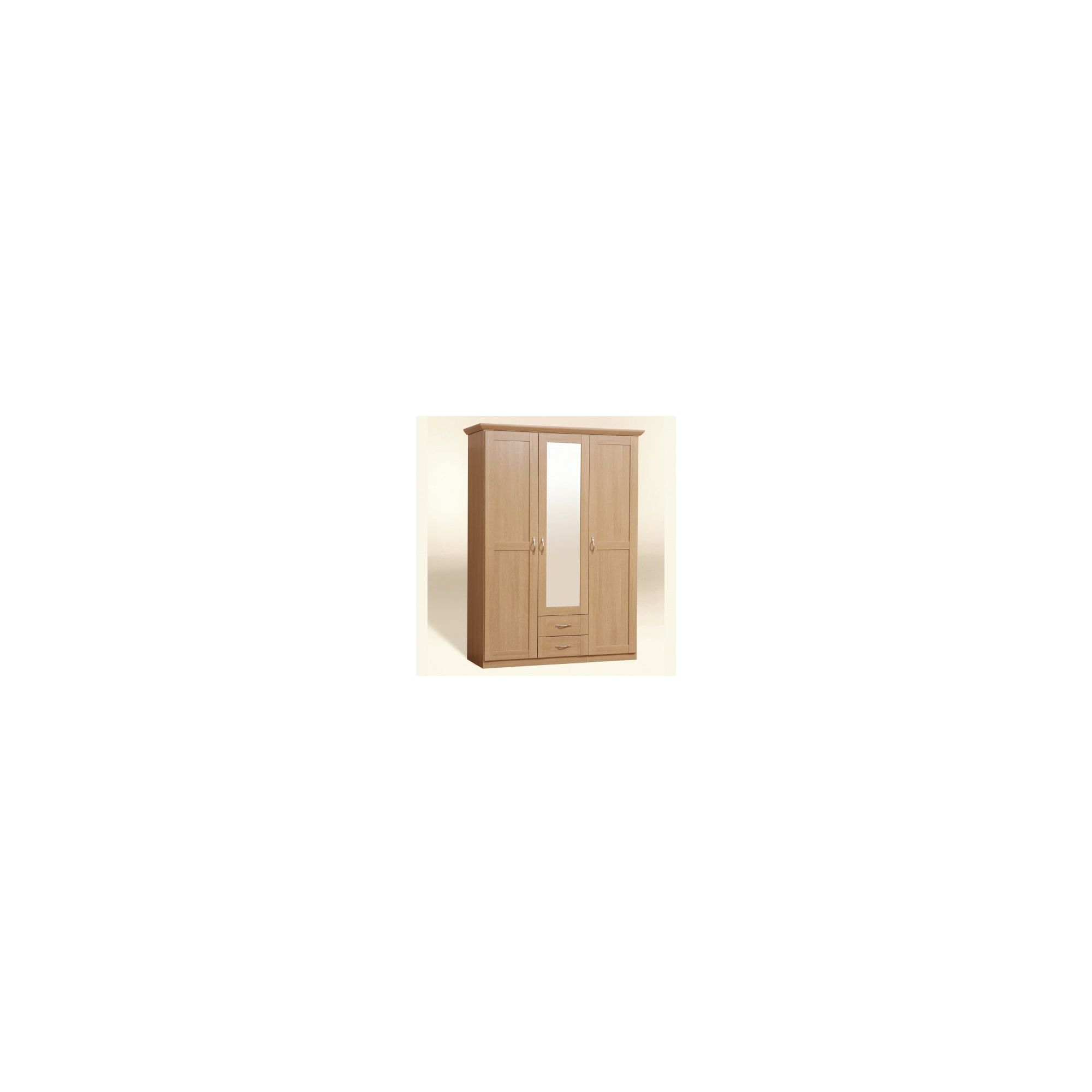 Ideal Furniture Rio Triple Wardrobe with Mirror in Yorkshire Oak at Tesco Direct